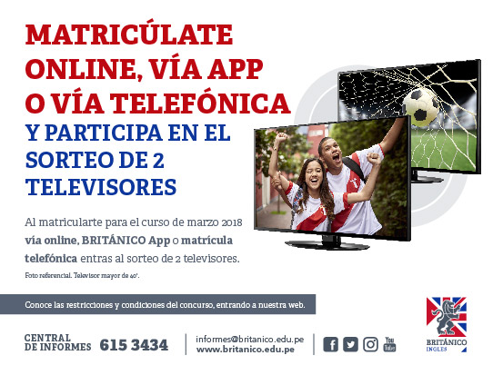 Concurso matrícula online, app y telefónica - Marzo 2018